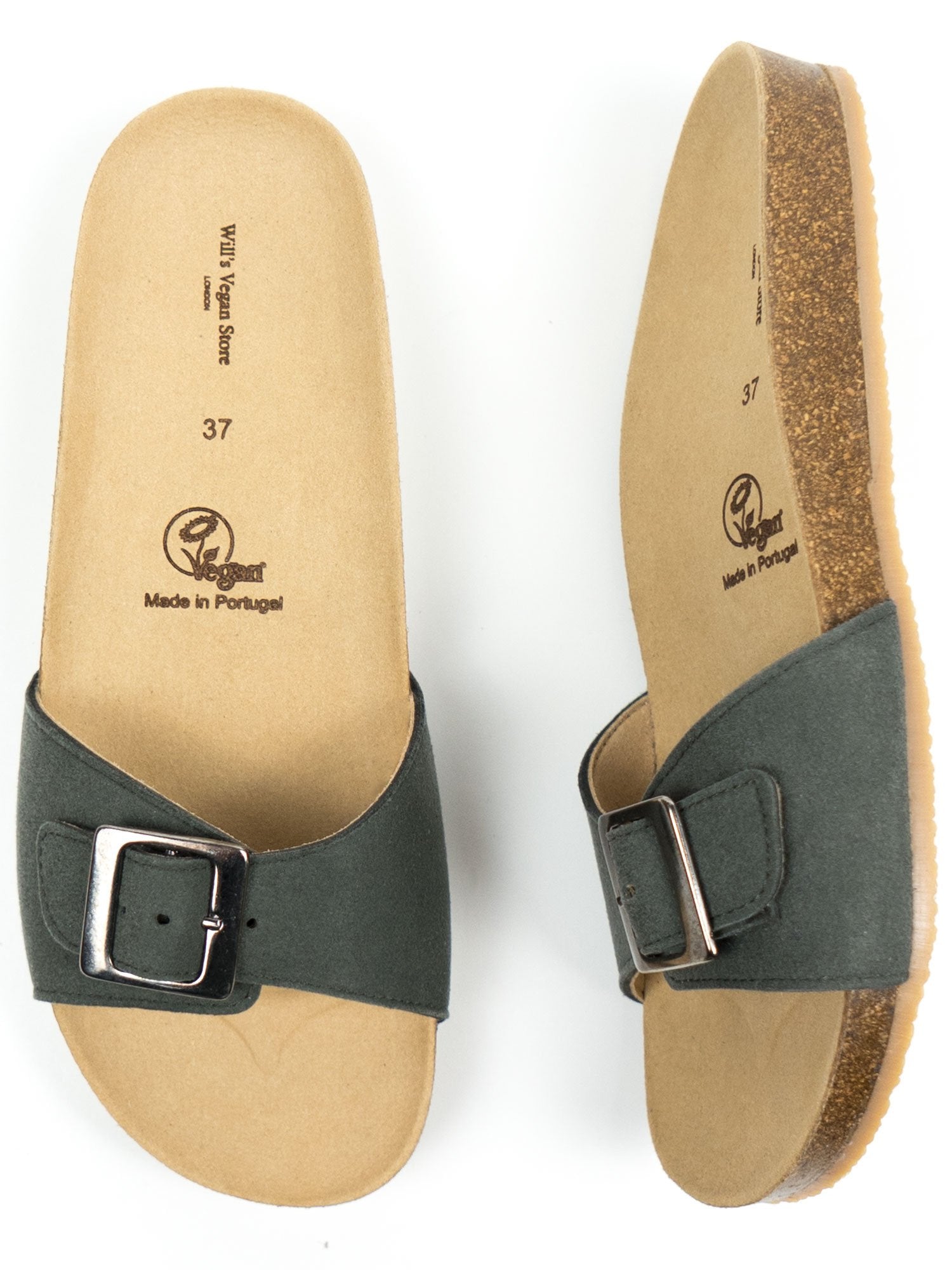 Einriemige Sandalen mit Fußbett | Will's Vegan Shop