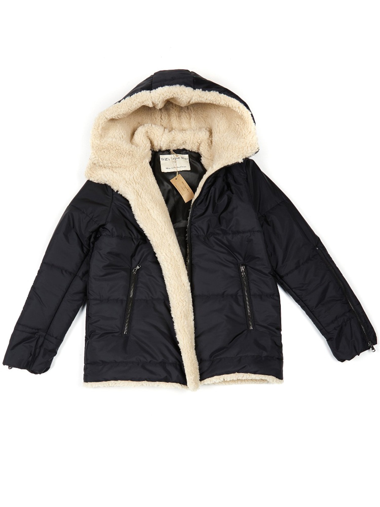 Recycelter Veganer Shearling-Pullover | Will's Vegan Shop