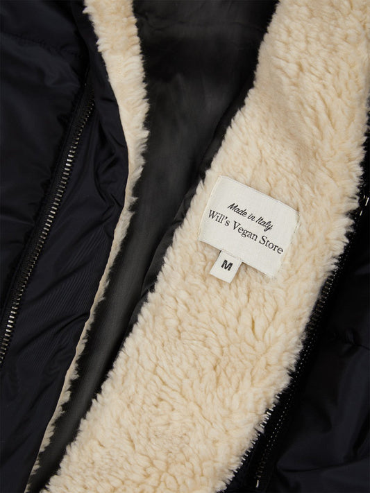 Recycelter Veganer Shearling-Pullover | Vegane Daunenjacken