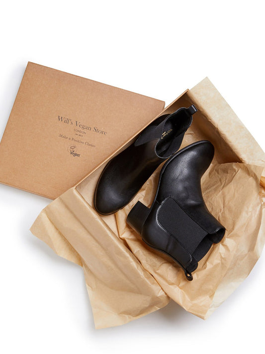 Chelsea-Stiefel mit mandelförmiger Spitze | Vegane Stiefel