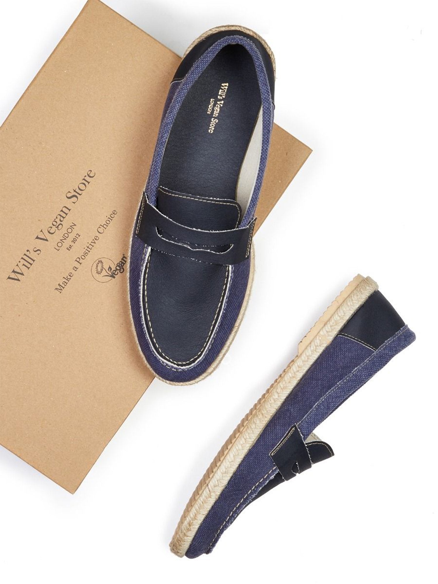 Recycelte Espadrille Penny Loafers | Will's Vegan Shop