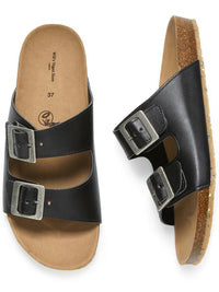 Zwei-Riemen-Fußbett-Sandalen | Will's Vegan Shop