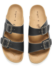 Zwei-Riemen-Fußbett-Sandalen | Will's Vegan Shop