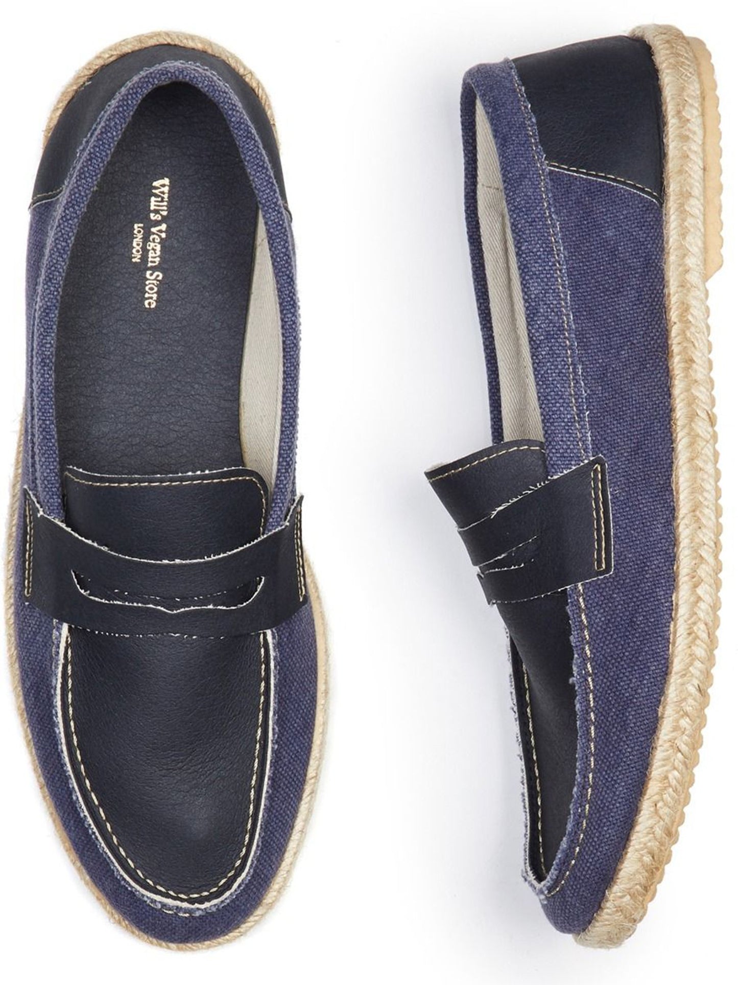 Recycelte Espadrille Penny Loafers | Will's Vegan Shop