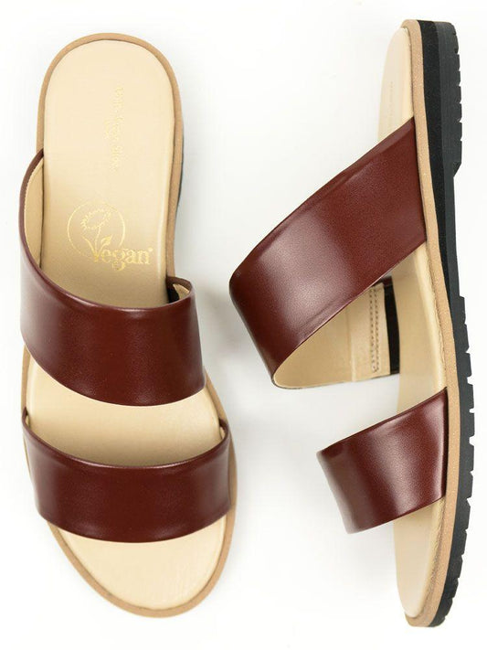 Zwei-Riemen-Sandalen | Vegane Sandalen